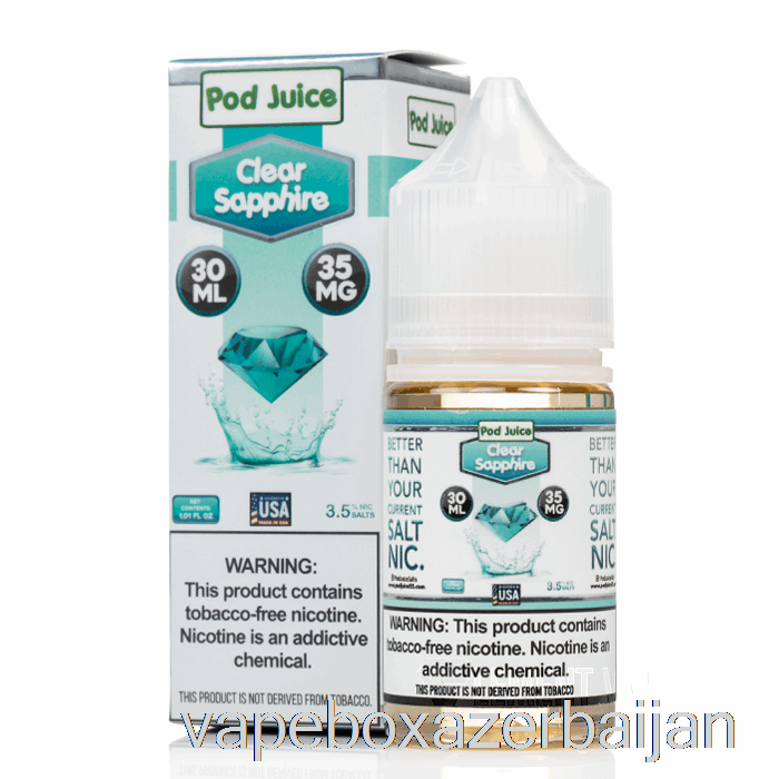 Vape Azerbaijan Clear Sapphire - Pod Juice - 30mL 35mg